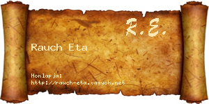 Rauch Eta névjegykártya